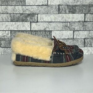 LL Bean Wicked Good Slippers Womens 9 Soft Shearling Cuff Slippers